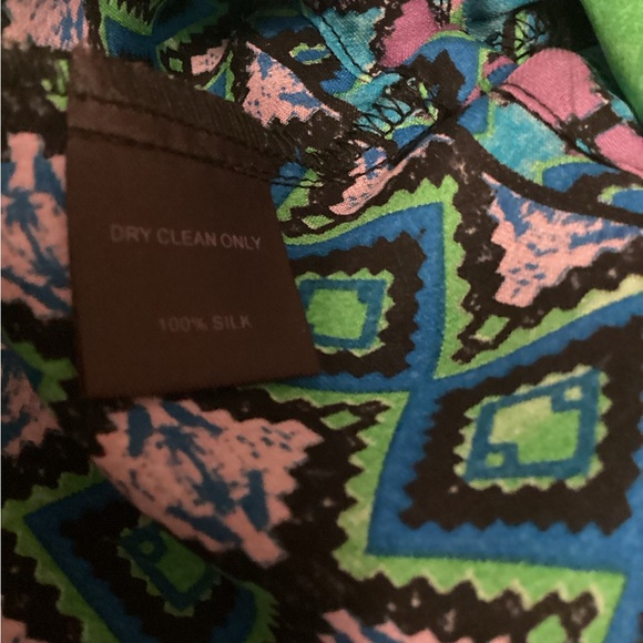 Hale Bob multicolored Silk printed blouse Sz M - Picture 9 of 9